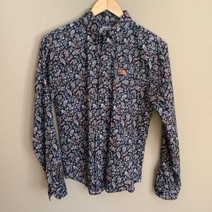 Cinch Boys Black Orange Paisley Shirt Size 14
XL Button Down Collar